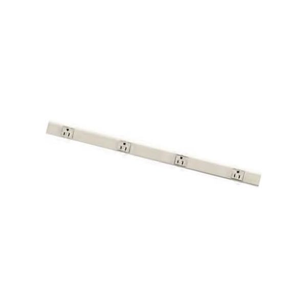Hubbell - HBL24GB512GY - Hubbell Wiring HBL24GB512GY PlugTrak Single Circuit Fully Insulated Power Strip; 5 Outlet 20 Amp