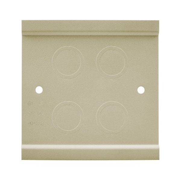 HBL47472BBBBGY Steel Metal Raceway Four Duplex Receptacle Cover Plate