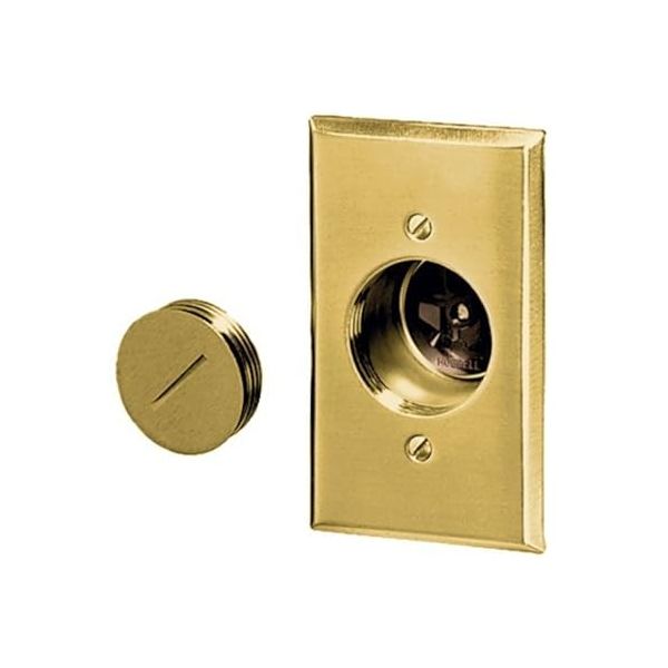 Hubbell HBL6236 Single Receptacle Floor Box Assembly 15 amp