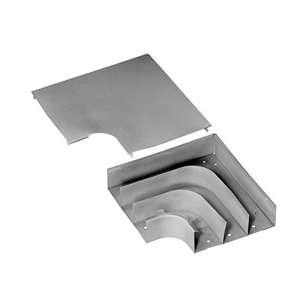Hubbell Wiring Systems HBL6711DFOGY Steel Metal Raceway Divided Flat Elbow