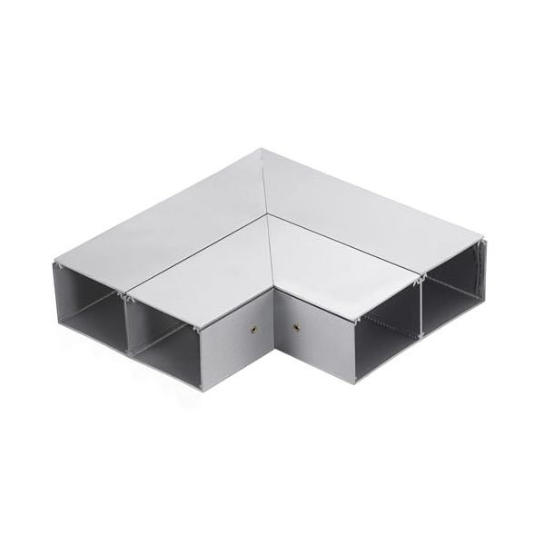 Hubbell Wiring Systems HBLALU5011 Anodized Aluminum Raceway 90 Degree Flat Turn Elbow with Coupling