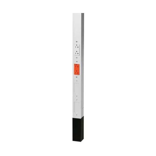 Hubbell - HBLPP10IGW - Three Service Pole One Orange Isolated Ground 20A 125V Style Line Duplex Receptacles 2 Circuits