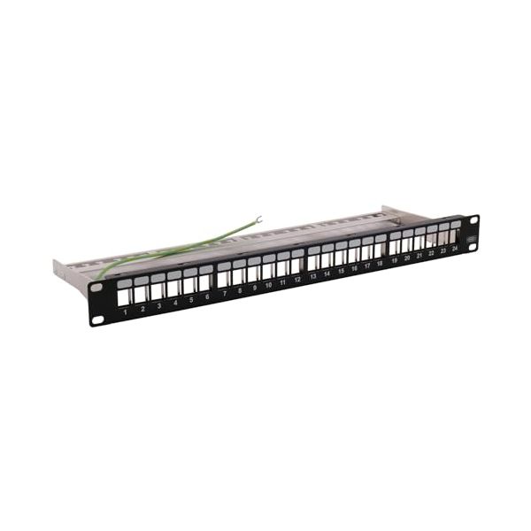 Hubbell - HPJS24 - Patch Panel Jack Unloaded 24 Port Shielded 19in. in. W X 1.75in. in. H