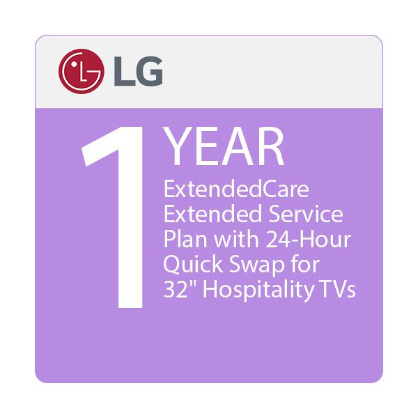 32 HOSPITALITY TV (STANDARD HIGH), 1 YEAR EXTENDEDCARE, 24 HR QUICK-SWAP
