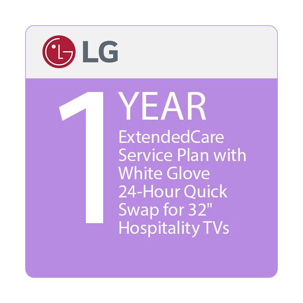 32 HOSPITALITY TV (STANDARD HIGH), 1 YEAR EXTENDEDCARE WITH WHITE GLOVE SERVICE,