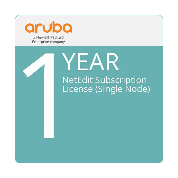 HPE ARUBA NETWORKING NETEDIT SINGLE NODE 1YR SUBSCRIPTION E-STU