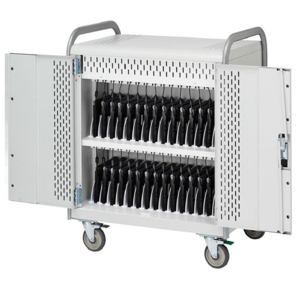 Bretford MDMLAP30-CTAL Pulse L Charging Cart for 30 Devices, w/Rear Doors