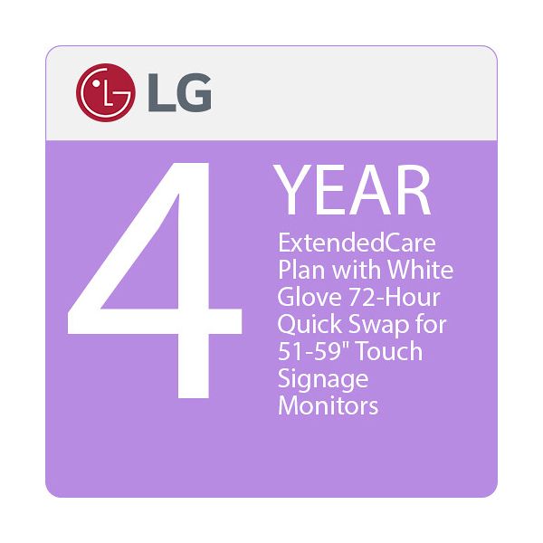 51IN-59IN SIGNAGE MONITOR (TOUCH), 4 YEARS EXTENDEDCARE WITH WHITE GLOVE SERVICE