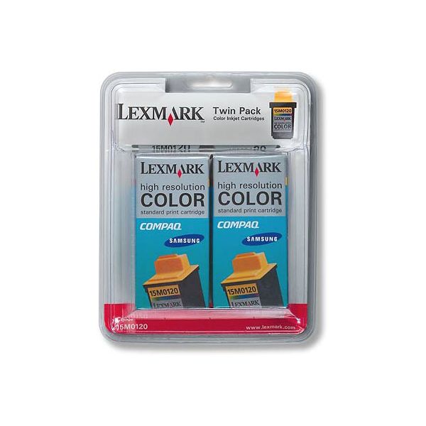 Lexmark 15M0120 Color Ink Cartridge 2-Pack (275 Pages)