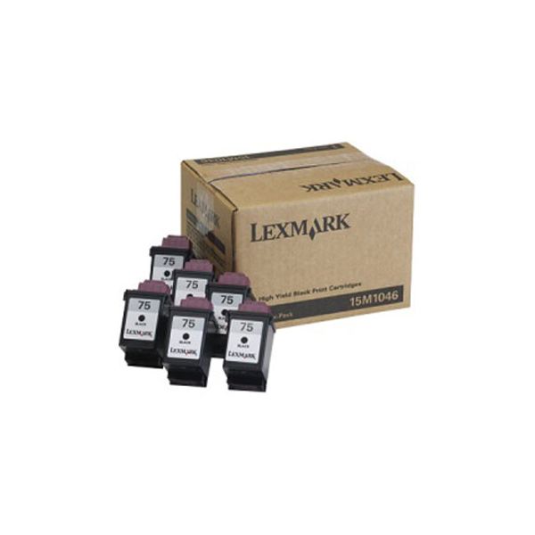 Lexmark 15M1046 Black High Yield Ink Cartridge 6-Pack (1k Pages)