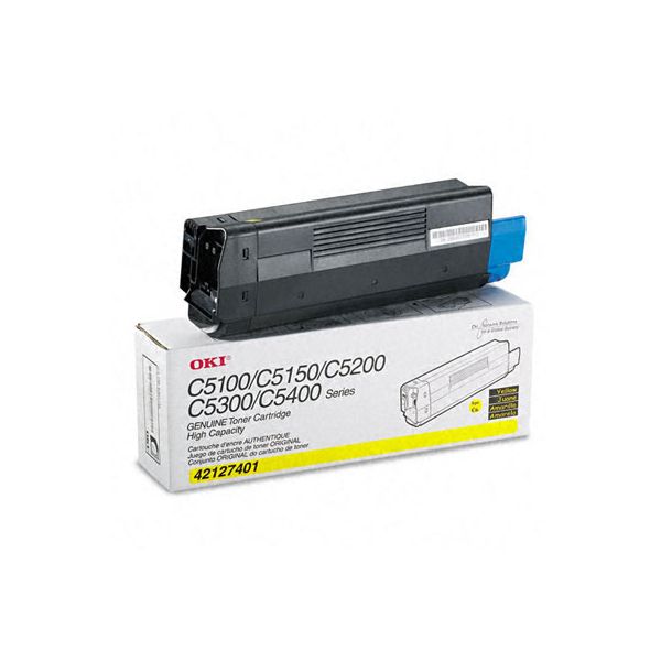 Okidata 42127401 Yellow Toner Cartridge (5k Pages)