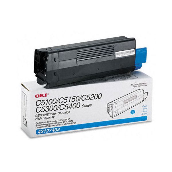 Okidata 42127403 Cyan Toner Cartridge (5k Pages)