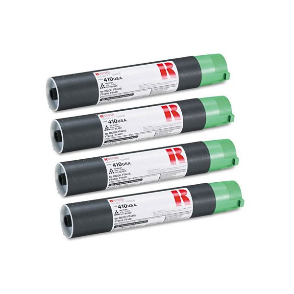 Ricoh 887523 Type 410 Black Toner Cartridge 4-Pack (60k Pages)