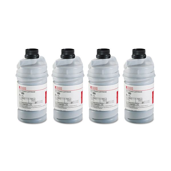 Ricoh 887718 Type 450 Black Toner Cartridge 4-Pack (17k Pages)