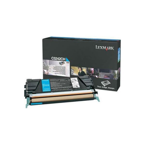 Lexmark C5242CH Cyan High Yield Toner Cartridge (5k Pages)