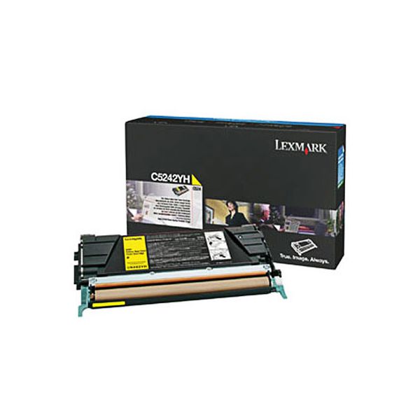 Lexmark C5242YH Yellow High Yield Toner Cartridge (5k Pages)