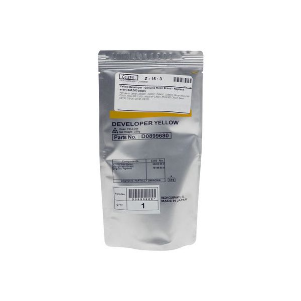 Ricoh D0899680 Yellow Developer Unit (240k Pages)