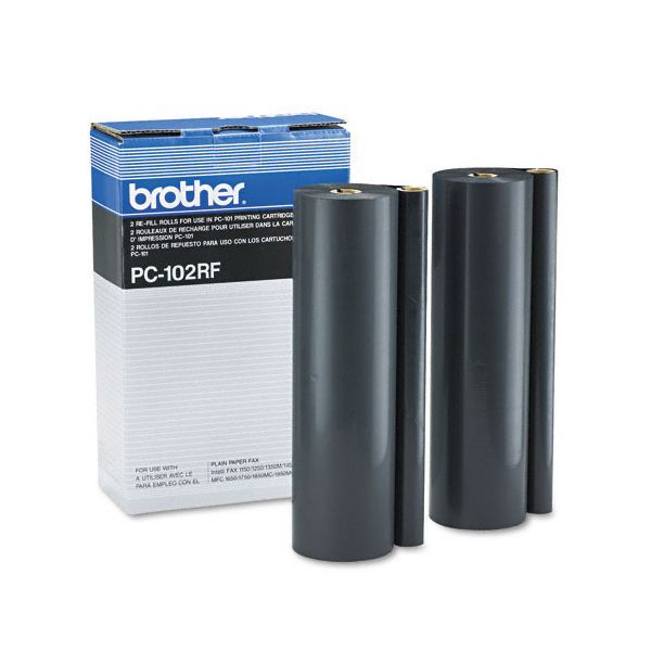 Brother PC102RF Ribbon Refill Rolls 2-Pack (750 Pages)