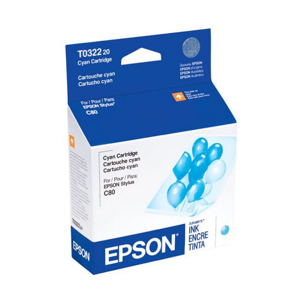 Epson T032220 Cyan Ink Cartridge (420 Pages)