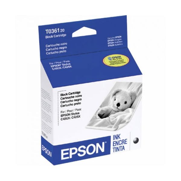 Epson T036120 Black Ink Cartridge (220 Pages)