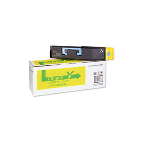 Kyocera TK-882Y Yellow Toner Cartridge (18k Pages)