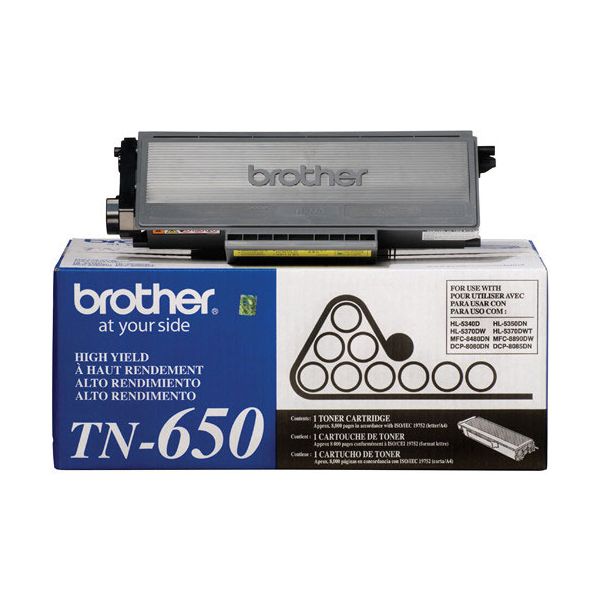 Brother TN-650 Black High Yield Toner Cartridge (8k Pages)