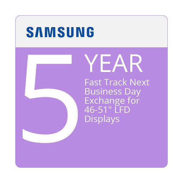 5YR SAMSUNG FASTTRACK & WHITE GLOVE NBD EXCHANGE FOR (LFD SCREEN SIZE  46INCH-51