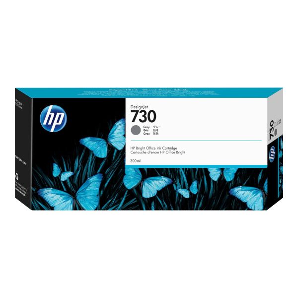 HP 730 Original High Yield Inkjet Ink Cartridge - Gray Pack - P2V72A