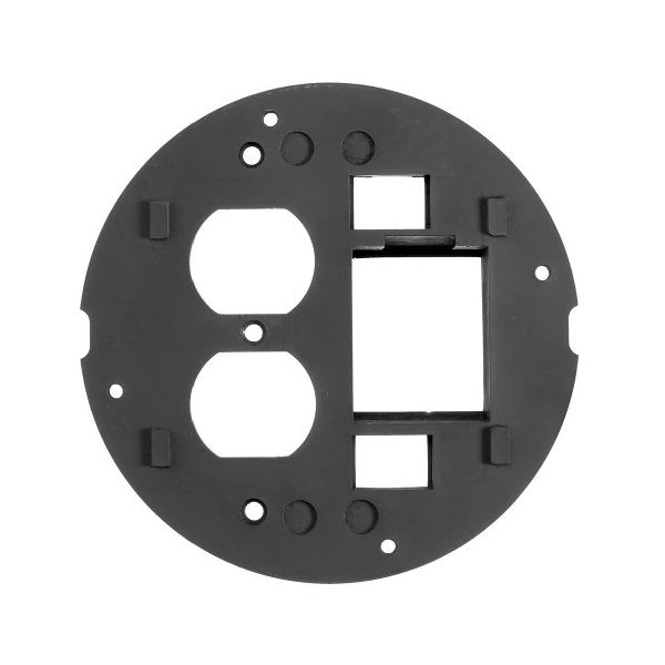 Hubbell Wiring Systems S1SPDU2IM Cast Aluminum System One Datacom and Duplex Sub-Plate