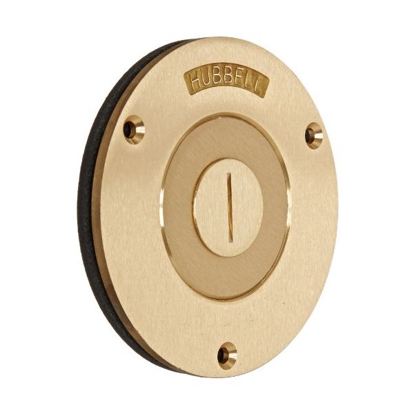 S2525 Brass Round Floor Box Combination Single Service Cover