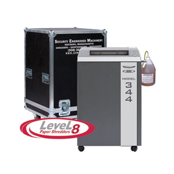 SEM 344 DEP High Security Shredder with Deployment Case -344DEP - Level 8