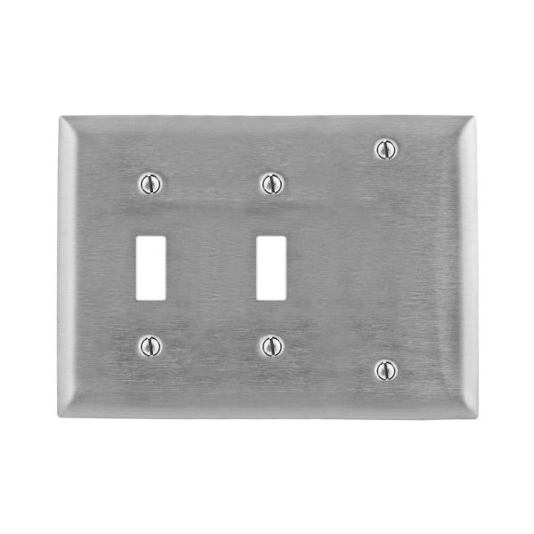 Hubbell Wiring Systems SS213 302/304 Stainless Steel Combination Wall Plate