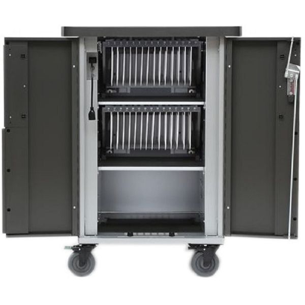 Bretford T30CB-P-DC-US EVER Charging Cart USB for up to 30 devices, w/180° front doors, w/Rear Door