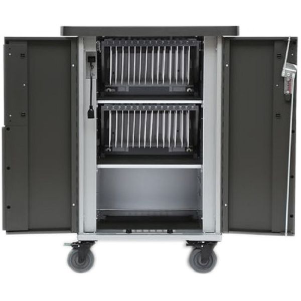 Bretford T30CD-P-DC-US EVER Charging Cart USB for up to 30 devices, w/270° front doors, w/Back Panel