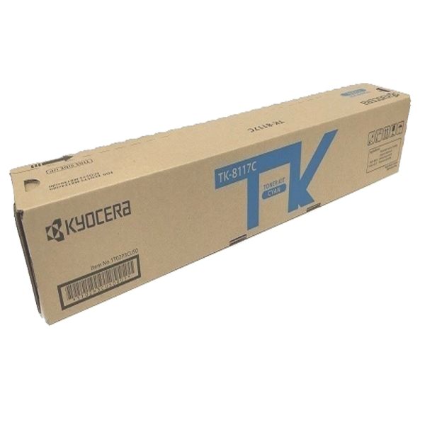 Kyocera TK-8117C Cyan Toner Cartridge (6K Pages) - 1T02P3CUS0