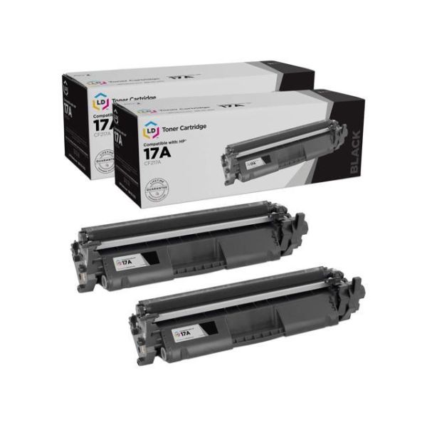 LD Products Compatible Toner Cartridge Replacement for HP 17A CF217A (Black, 2-Pack)