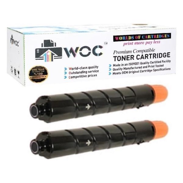 WOC Compatible Toner Cartridge Replacement for Canon 2789B003AA (GPR-30) / NPG-45 / C-EXV28 (2-Pack: 2X Black) for Use in imageRUNNER Advance C5045 / C5051 / C5250 / C5255