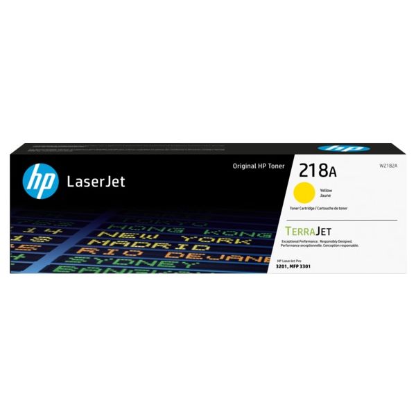 HP 218A Original Laser Toner Cartridge - Yellow - 1 Each - W2182A