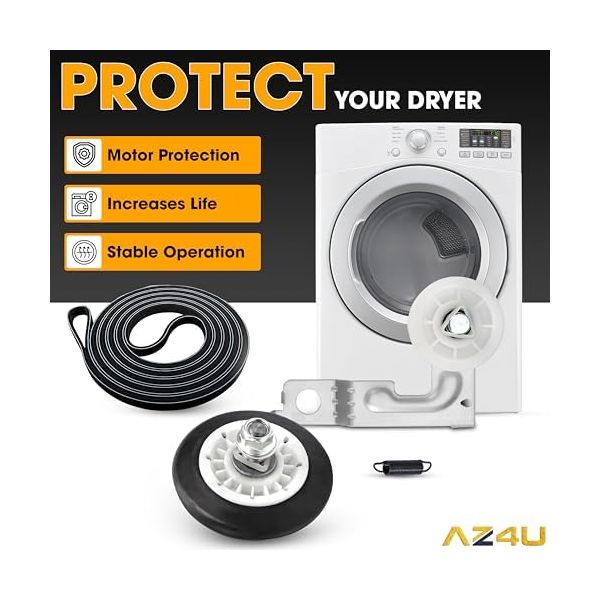 AZ4U Dryer Repair Kit For LG DLEY1701V DLEY1701W DLEY1701WE DLEX2650W DLEX2655V DLEX2650R DLEX3250W DLEX3875V DLEX3875W DLEX3885C DLEX3885W DLEX3370W DLEX5101V Dryer Drum Roller Belt Idler Pulley