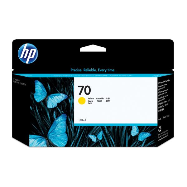 HP 70 130-ml Yellow DesignJet Ink Cartridge (C9454A)