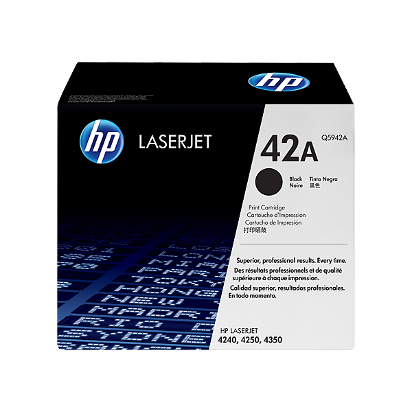 HP 42A Black Original LaserJet Toner Cartridge (Q5942A)