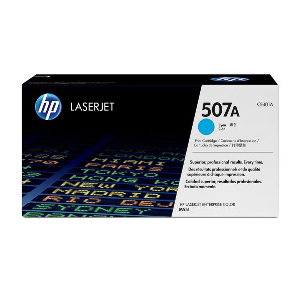 HP 507A Cyan Original LaserJet Toner Cartridge (CE401A)