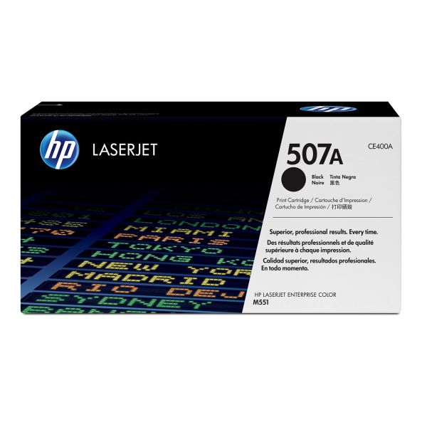 HP 507A Black Original LaserJet Toner Cartridge (CE400A)