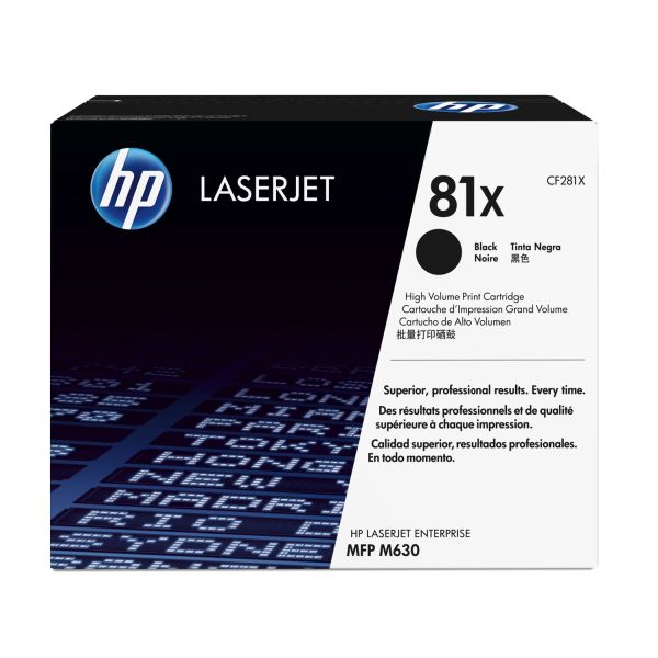 HP 81X High Yield Black Original LaserJet Toner Cartridge (CF281X)