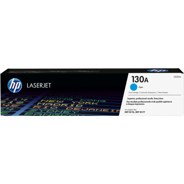 HP 130A Cyan Original LaserJet Toner Cartridge (CF351A)