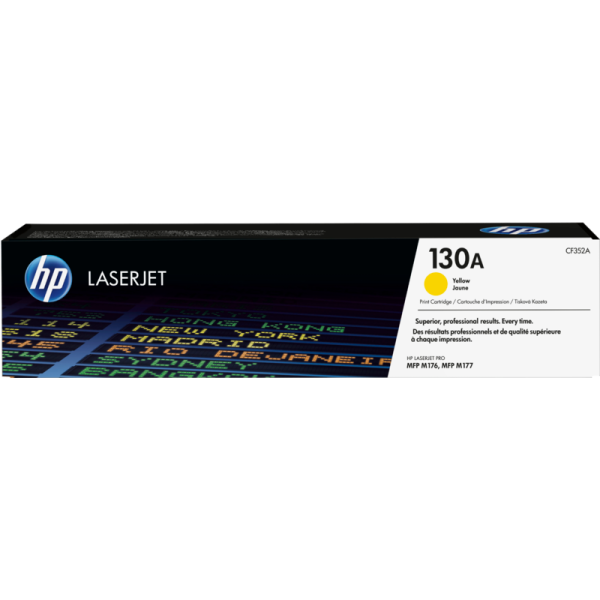 HP 130A Yellow Original LaserJet Toner Cartridge (CF352A)