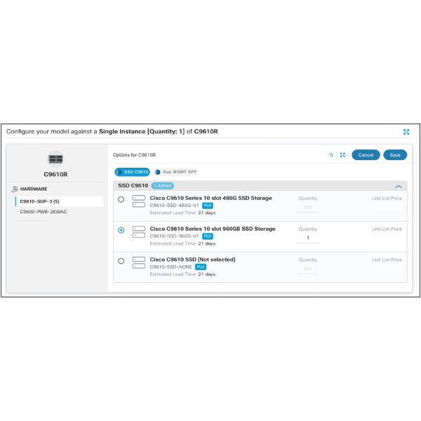 Cisco C9610 Series Smart Switches Ordering Guide