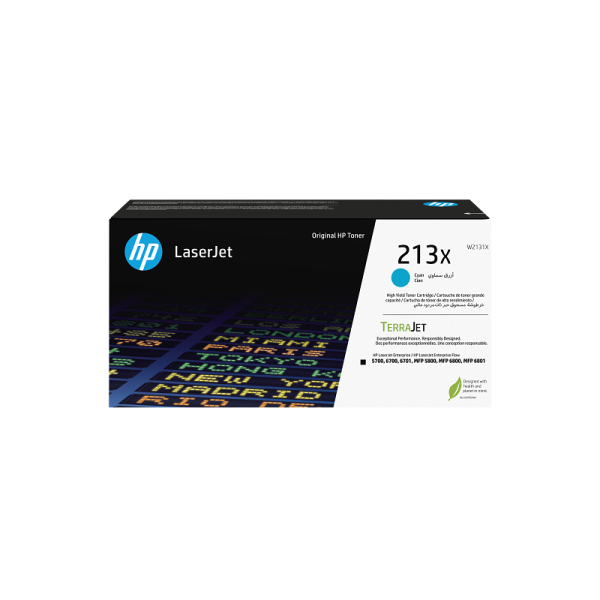 HP 213X High Yield Cyan Original LaserJet Toner Cartridge (W2131X)