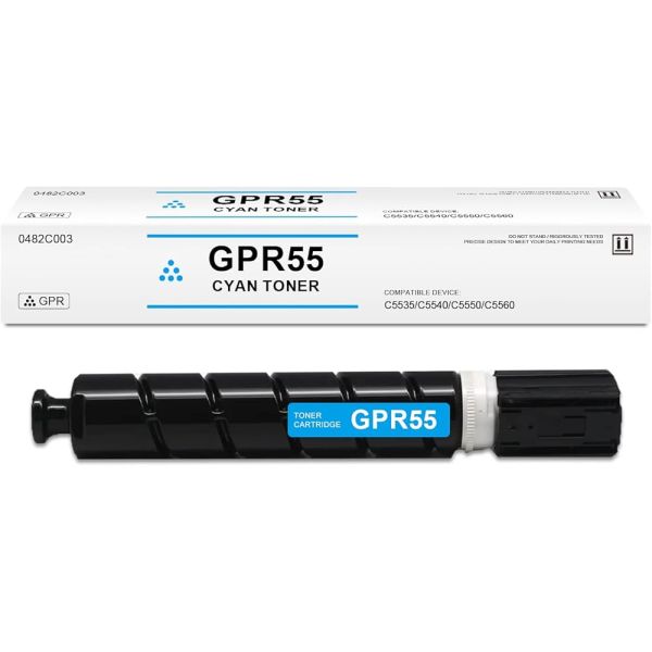 Canon 0482C003AB GPR-55 Cyan Toner Cartridge (60k Pages)