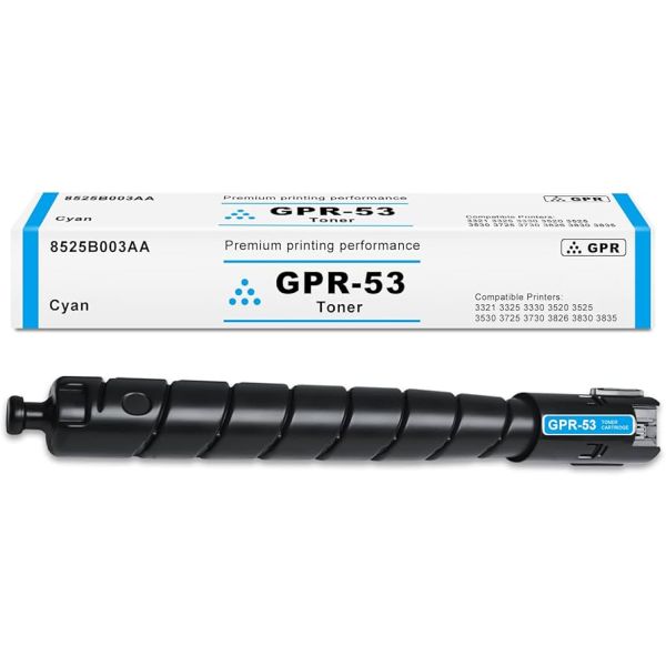 Canon 8525B003AB GPR-53 Cyan Toner Cartridge (19k Pages)